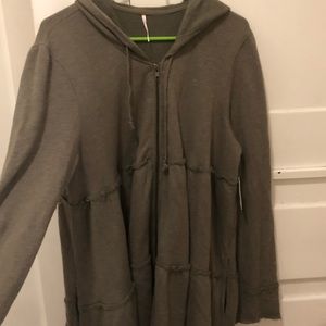 NWT Free People Trapeze Zip Up Sweatshirt - Size L